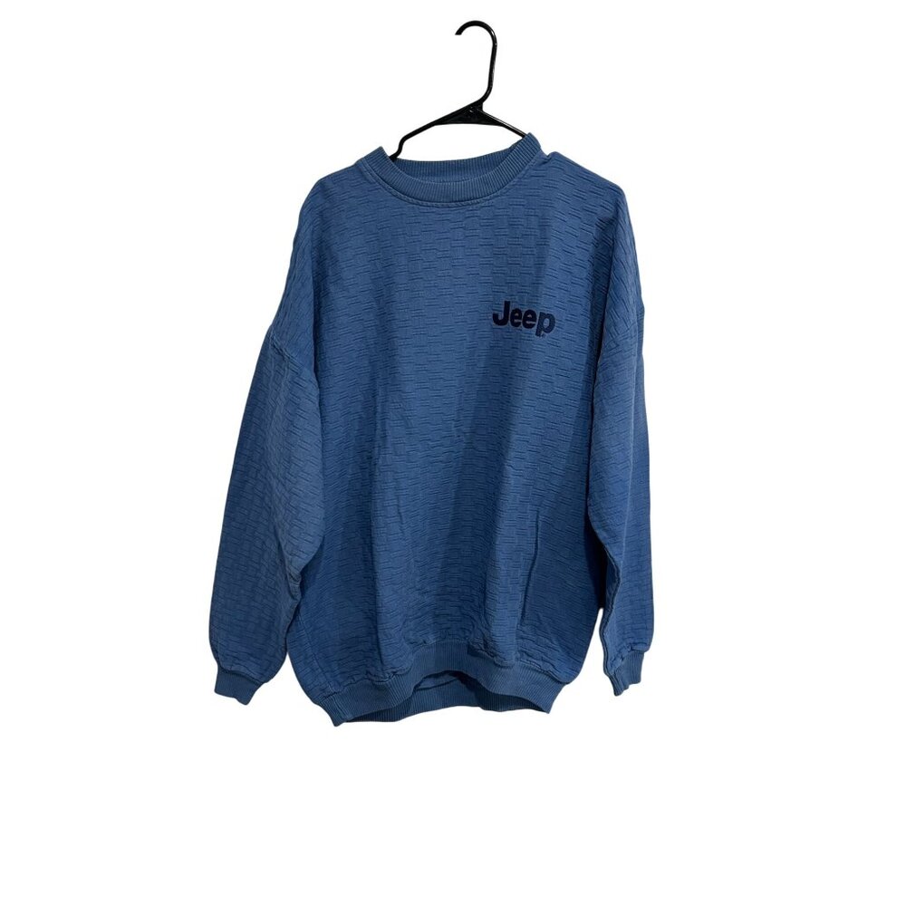 Vintage Time Out Blue Jeep Crewneck Oversized Fit Sweatshirt SZ Medium